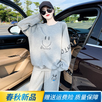 Winter Leisure Sports Suit Women Spring Autumn 2021 New Fashion Weavewear Plus Suede Thickened Baseball Service Wins
