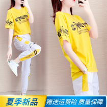 European Station Summer 2022 New artificial clothing Pants Casual Sports Suit Women Fashion Foreign Gas European Goods Trendy Minus Age