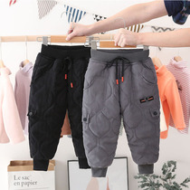 Korean Baby Cotton Pants Boy Pants Double Laminated Clip Cotton Plus Suede Thickened Winter Dress 1-2 ½ 3 Children Warm Pants