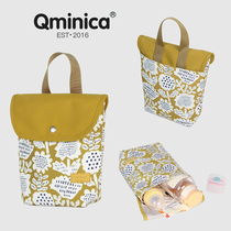 Qminica baby out portable diaper storage bag multifunctional bottle milk powder bag cosmetic bag bag bag
