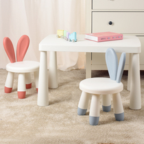 Kindergarten table and chair Childrens table set Baby toy table Xinlan IKEA plastic learning desk Cartoon chair