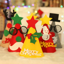 Christmas hat DIY non-woven cartoon cap Old Man snowman hat adult children head buckle head hoop three-dimensional cap
