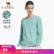 Camel sports T-shirt men 2021 autumn new casual round neck breathable cotton thin long sleeve shirt Women