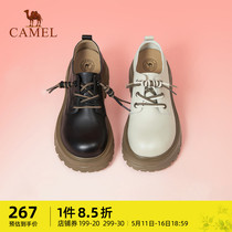Camel womens shoes 2023 summer new English small shoes lady single shoes leisure thick soles retro - solved Lefu shoes