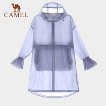 Camel outdoor sunscreen clothing women's 2022 spring and summer new hooded light breathable leisure sports sunscreen clothing coat