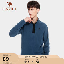 Camel outdoor fleece men 2021 autumn Joker tide skin-friendly comfortable windproof warm stand collar coat women