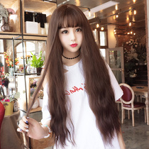 Daixiu wig Female long curly hair Big wave water ripple corn hot teddy wool roll instant noodle head net red full headgear