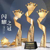 Crown trophy custom creative crystal trophy Onion custom resin trophy King glory team honor award