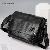 Genuine Leather Mens Bag Fashion Single Shoulder Bag Tide Card Bag Han Version Mens Computer Bag Casual Skew Cross Bag Mens Small Back Difference Bag