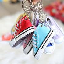 Electric car bracket small shoes mini canvas shoes hanging decoration locomotive cartoon gift cute shoe pendant personality creativity