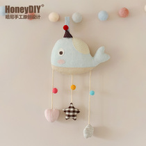 Hani handmade pregnant women handmade newborn baby toys rotating bed Bell fabric diy material bag rattle