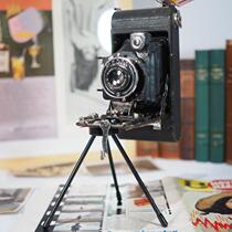 Western antique old object American Kodak square box folding leather cavity camera organ Camera 7