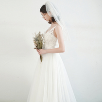 Pregnant women wedding dress high waist cover pregnant belly 2021 New Moren Super fairy simple atmosphere welcome yarn out yarn light wedding dress