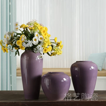 紫色の陶器製花瓶 花瓶陶瓷紫色-花瓶陶瓷紫色促销价格、花瓶陶瓷紫色品牌- 淘宝
