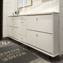 Simple Chinese-style home ultra-thin dump shoe cabinet large-capacity household door entrance cabinet solid wood foyer cabinet customization