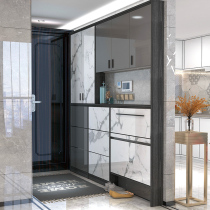 Household thin high vertical large capacity entry door shoe cabinet door Hall Cabinet integrated Wall saving space porch storage cabinet