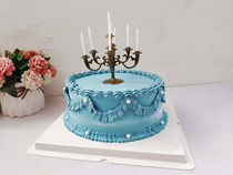 Retro Candlestick birthday cake booking city delivery Beijing Guangzhou Tianjin Shanghai Shenzhen Qingdao Jinan