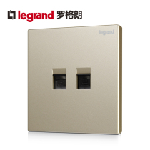 TCL Rograng Shidian Yijing Milan Gold Phone Computer Type Six Socket Gigabit Network Voice Panel Type 86