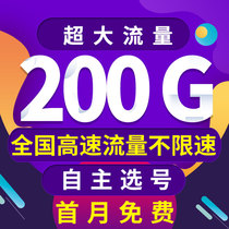 Mobile data card Pure data card 4g mobile phone card Phone card Unlimited speed limit National universal King Card number