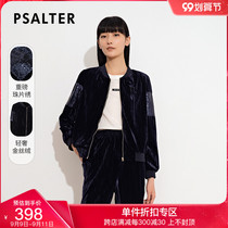 Pre-sale Shadow Psalms Women 2021 Autumn New Fashion Baseball Collar Beaded Velvet Casual Short Coat