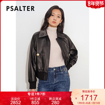 Shadow Psalm Women 2022 Spring New Fashion Lapel Sheepskin Short Locomotive Leather Clothes
