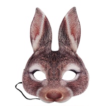 Christmas Resurrection Mardi Gras Party Makeup Prom Half Face Fake Face Rabbit Animal Mask Performance Gig