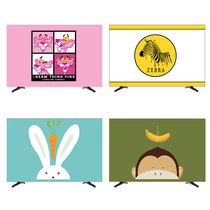 Cartoon TV Hood Dust Cover Hanging liquid crystal 55-inch 50 curved surface 65 Gaib computer TV sleeve wall-mounted