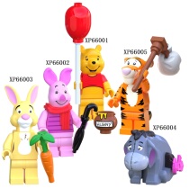 Kerui XP66001-66005 little bear little pink pig Tiger Tiger eigh ear donkey ruibi assembly building Man toy