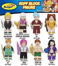 Kefeng KF6129 seven original sin melliodas Elizabeth Marlene Diane escarno building blocks