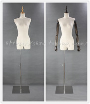 High-end female model clothing model props womens clothing mold frame with new stainless steel brushed square base