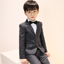Boys suit suit suit childrens suit small flower girl dress middle child boy piano performance suit three-piece spring and autumn