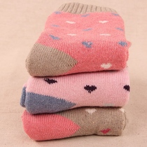 5 pairs of winter socks ladies thick and velvet warm socks Korean version of Moon autumn and winter towel Terry socks