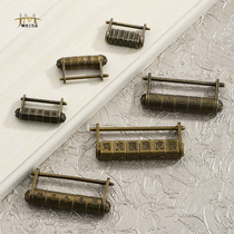 Ex-gratia zinc alloy lock imitation ancient text password lock head old small bronze lock ancient Dong lock five-wheel retro