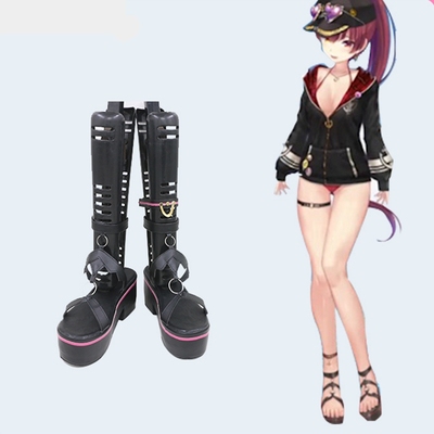 taobao agent Virtual anchor Hololive-Vtuber Baozhong Marine Swimsuit COSPLAY Shoes Custom