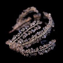 Bride Headdress Simple New Handmade Hairband Show Sample Age Reduction Hair Accessories Wedding White Yarn Accessories Follow Makeup Hair