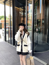 AHY Xiangfeng knitted vest cardigan womens outer 2021 new autumn padded horse clip Joker waistcoat