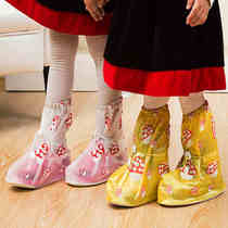 Rainy day children waterproof rain shoe cover children thick non-slip wear-resistant rain boots cover kindergarten sand shoe cover