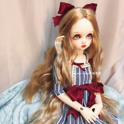 taobao agent Hot -selling BJD Coco baby wig long curls high temperature silk three four eighty -two points