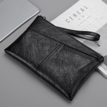 Mens handbag envelope bag large capacity soft leather handbag mobile phone bag wallet new trend document bag IPAD