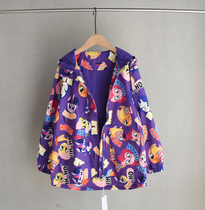 Autumn dress on the new ~ Xiaoma Baoli female middle child purple full seal hooded jacket windproof zipper charge jacket