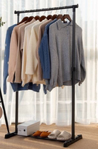 Indoor drying rack floor-to-ceiling household balcony drying rack simple telescopic folding clothes rack bedroom single pole hanger