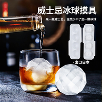 Japan imported frozen ice cube mold ice grid whiskey ice hockey mold with lid large ice box ice mold silicone