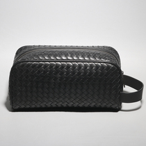 Hand Bag Men Genuine Leather Weave 2021 New Tide Men Type Clips Hand Grip Bag Mens Hand Grab Bag Hand Wash Toiletries