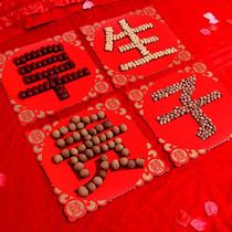 Wedding supplies wedding room press bed mold template wedding Daquan arrangement jujube early birth noble heart-shaped ornaments