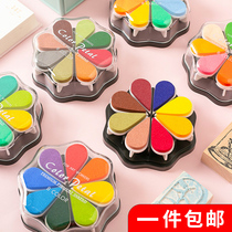 Impression time petal printing table 8 color can pull water droplets printing table Handbook rubber stamp multi-color printing table finger painting ink value installation