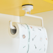Japanese kitchen paper towel rack Suction cup incognito wall-mounted non-perforated roll paper rack Cabinet upside down towel rag rack