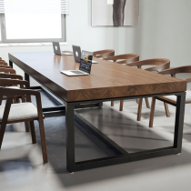 loft conference room solid wood conference table and chair combination long table simple modern large table workbench long table negotiation