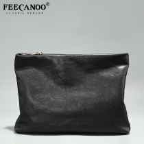 New men Business Handbags Genuine Leather Hand Grip Bag Soft Bull Leather Youth Envelope Bag Casual Male handbag Mens handbag