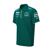 2021 new f1 Aston Martin team racing suit green summer suit short sleeve lapel POLO shirt mens vettel