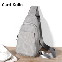 24OICK Mens Chest Bag Mens Bag Single Shoulder Bag Casual Multifunction Diagonal Satchel Fashion Outdoor Boomer Bag